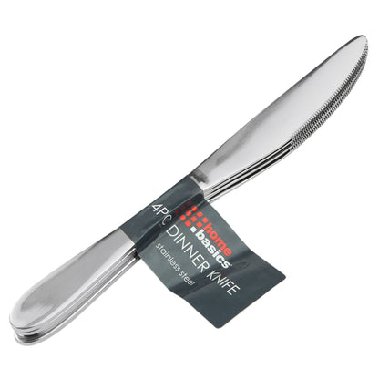4 Piece Stainless Steel Dinner Knife, Silver