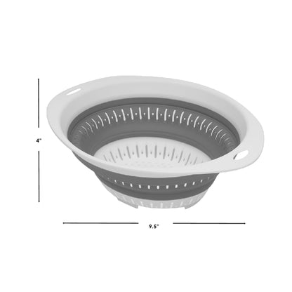 Large Collapsible Colander, Grey