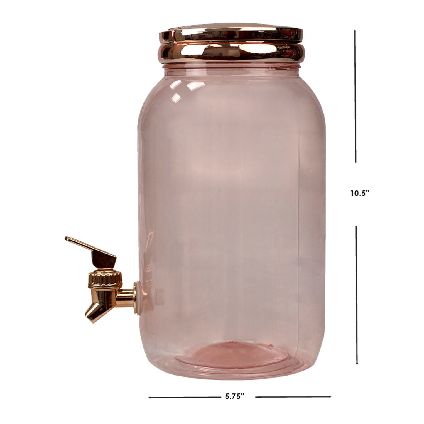 3.78 Lt Plastic Beverage Dispenser, Rose Gold