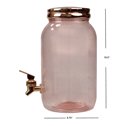 3.78 Lt Plastic Beverage Dispenser, Rose Gold