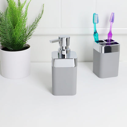 Skylar 10 oz. ABS Plastic Soap Dispenser, Grey