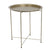 Foldable Round Multi-Purpose Side Accent Metal Table, Brushed Gold