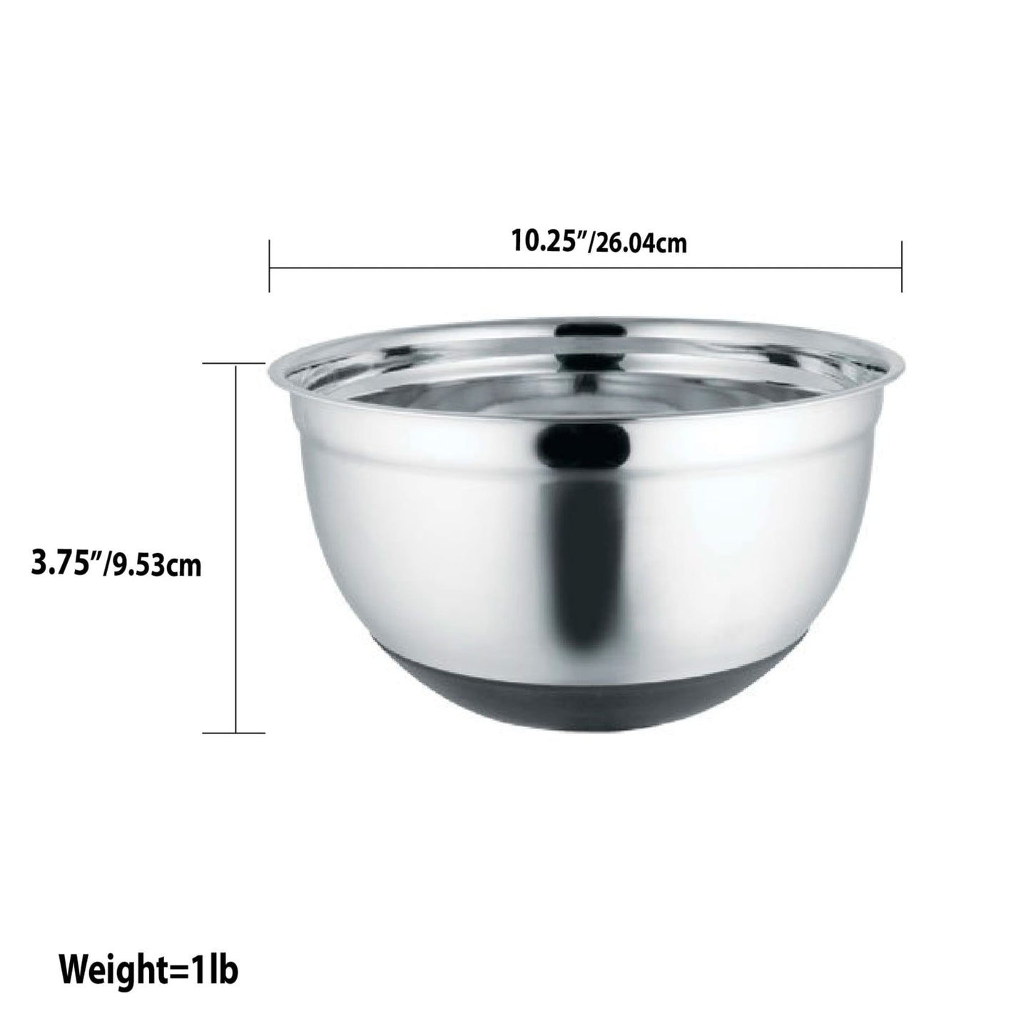 Stainless Steel Mixing Bowl with Anti-Skid Base