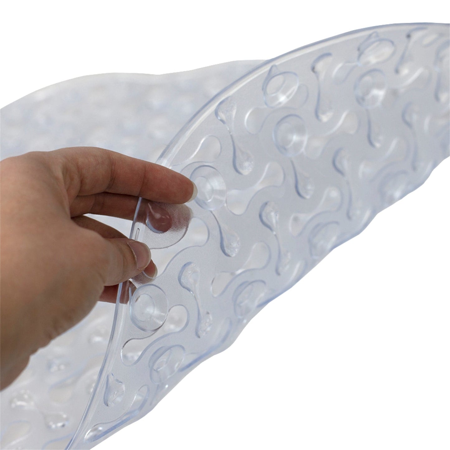 Bayou Oval Bath Mat, Clear