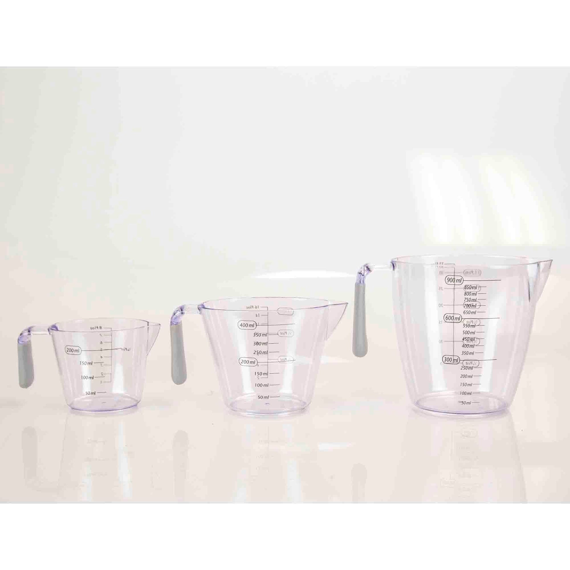 3pcs Stackable Plastic Measuring Cup, Liquid Measuring Cup And Baking Measuring  Cup