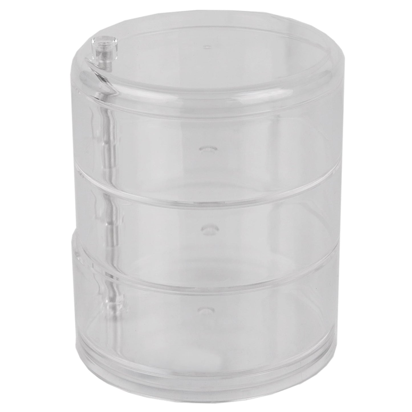 3 Tier Swivel Shatter-Resistant Plastic Cosmetic Organizer, Clear