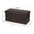Home Basics Faux Leather Storage Ottoman, Brown - Brown