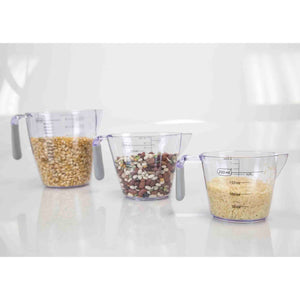 3 Piece Measuring Cup with Rubber Grip