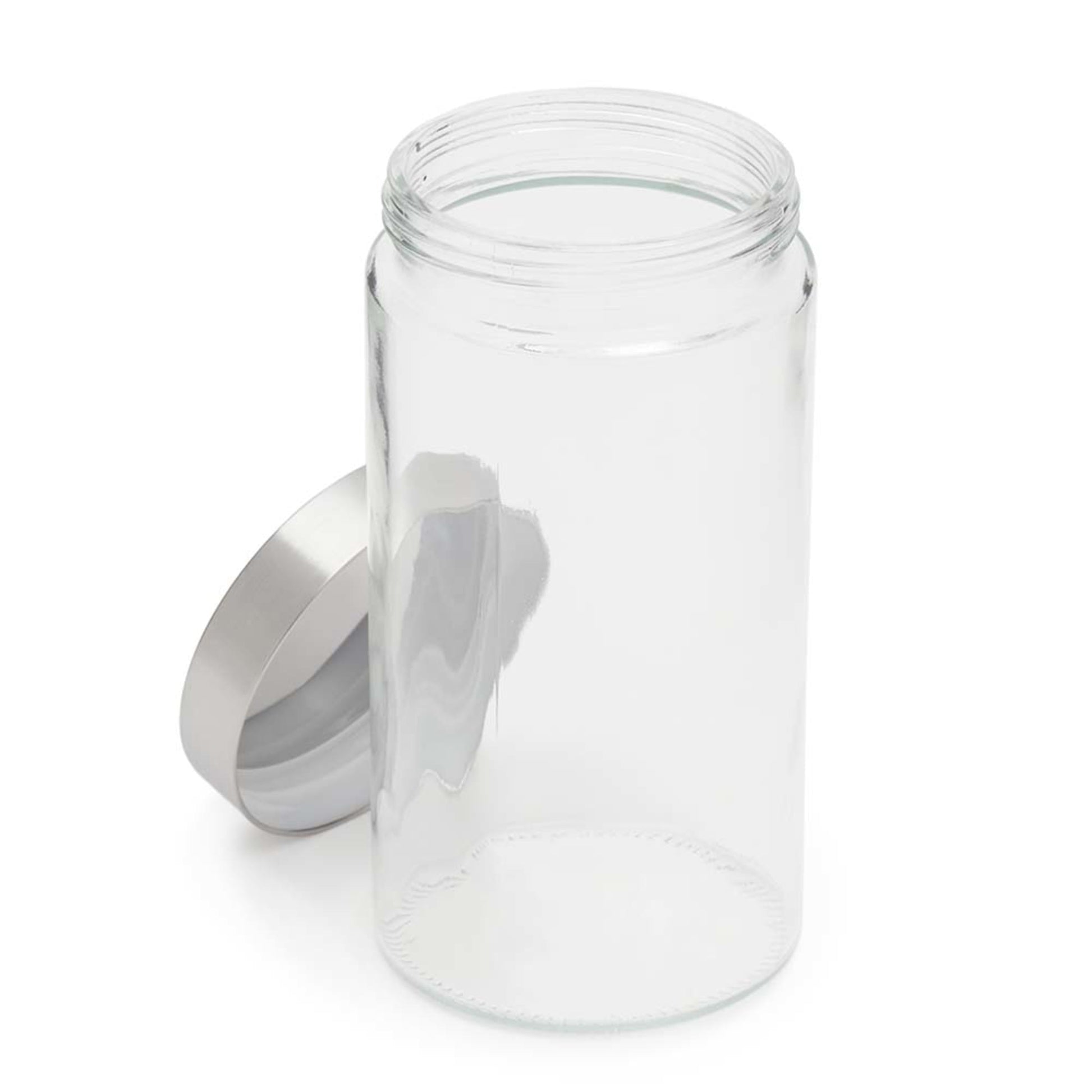 6 Pack 27 Oz Clear Glass Jars with Stainless Steel Lids - Glass Food  Canister Se