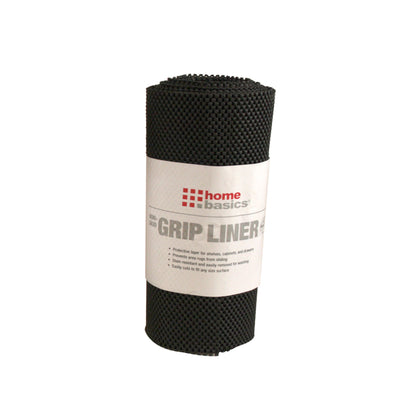 Home Basics Non-Adhesive  12” x 240”  Rubber Shelf Grip Liner - Black