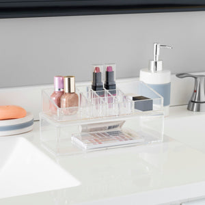 Plastic Cosmetic Organizer with Drawer, Clear