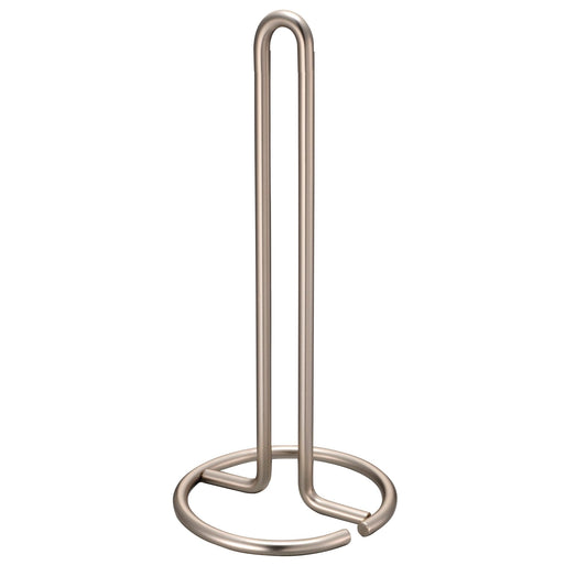 Michael Graves Design Simplicity Freestanding Steel Paper Towel Holder, Satin Nickel