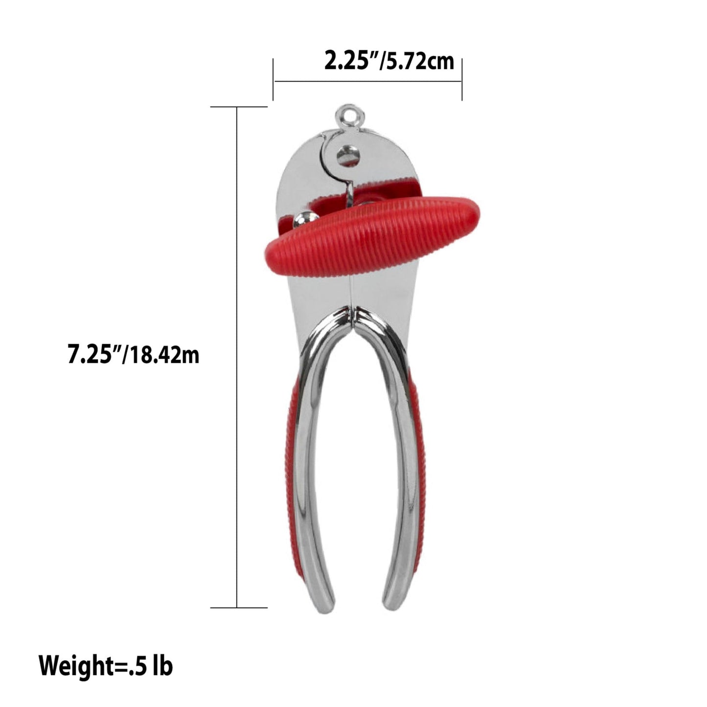 Zinc Can Opener with Rubber Grip