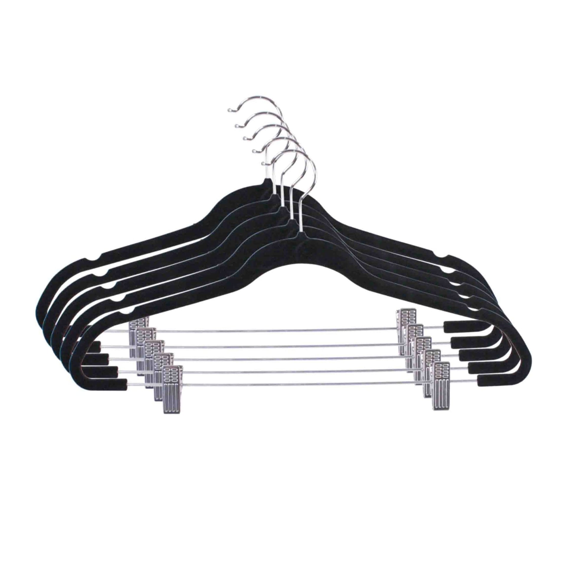 5 PCS Dry Clothes Hanging Rack Black Adult Clothing Hanger Plastic Hangers  Household Clothes Dress Organizer