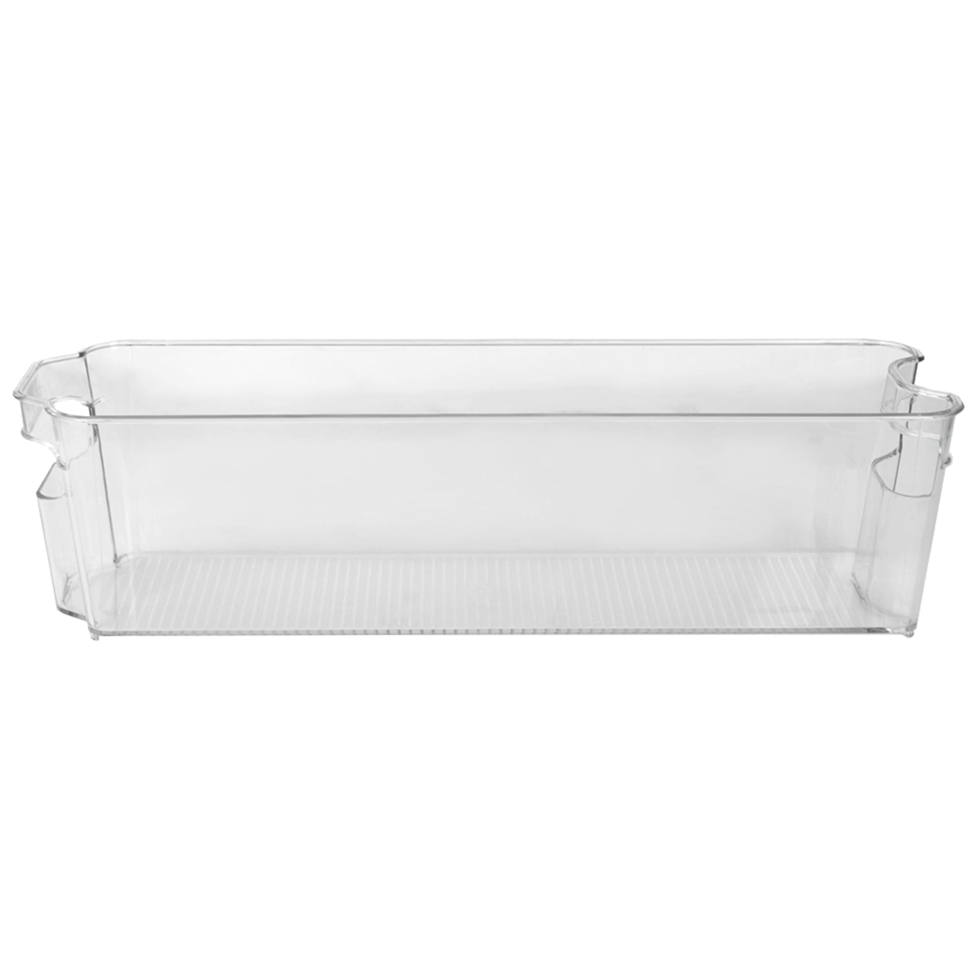 Home Basics Multi-Purpose Plastic Fridge Bin, 4 x 4 x 14, Clear 