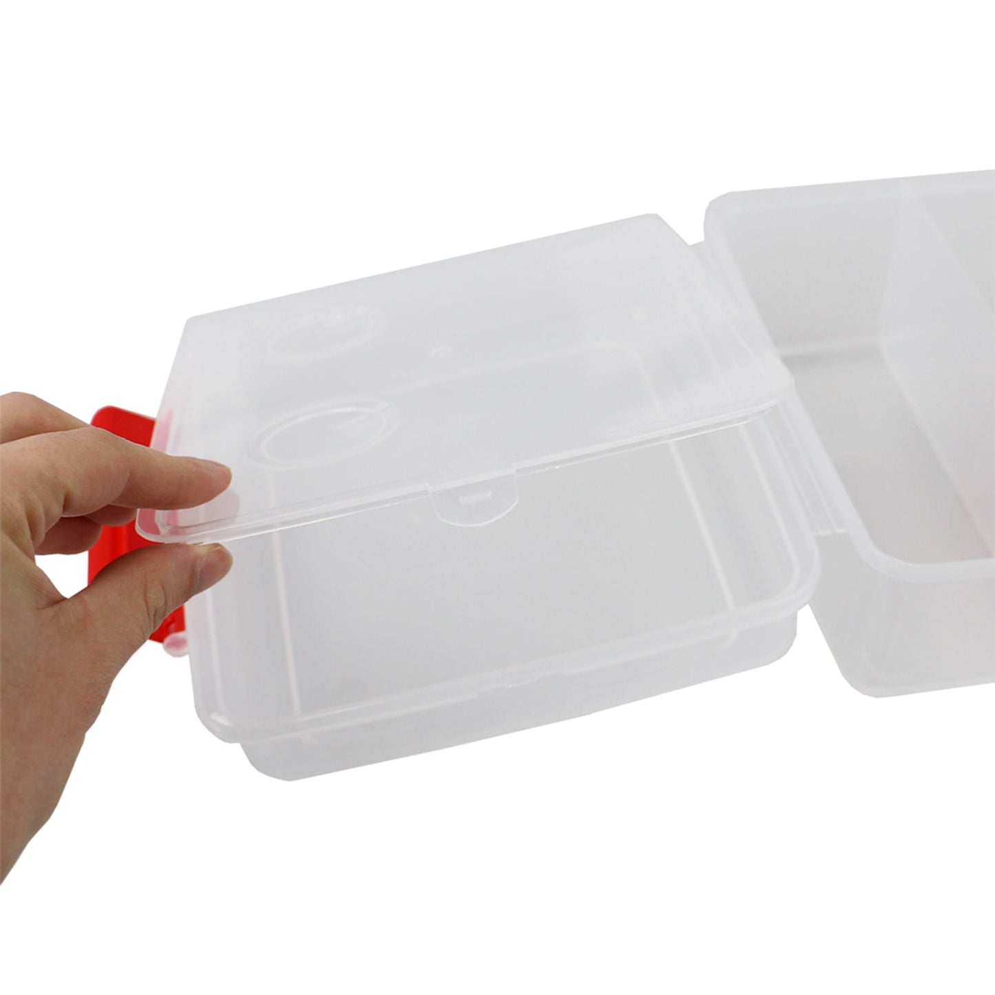Home Basics Locking Multi-Compartment Plastic Lunch Box with Small