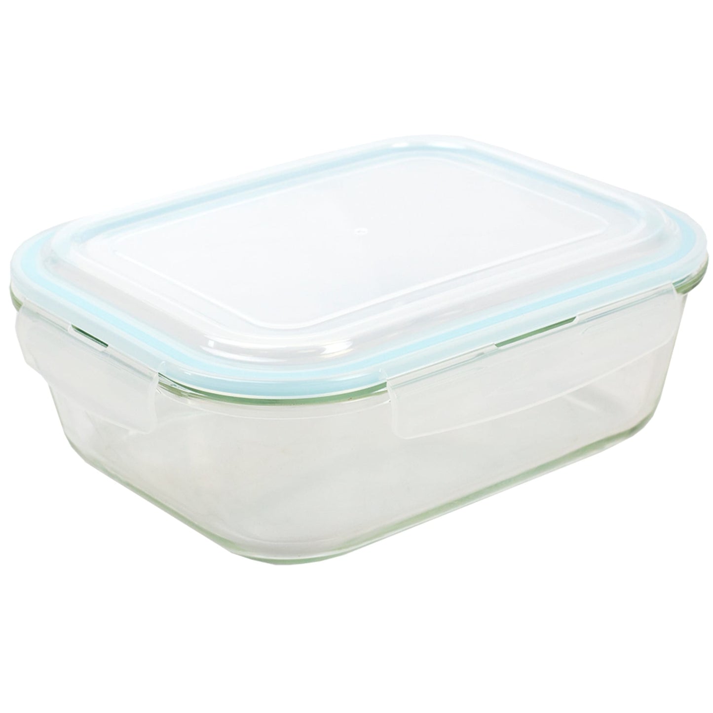 74 oz. Rectangle Borosilicate Glass Food Storage Container with Plastic Locking Lid