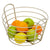 Michael Graves Design Simplicity Tapered Steel Wire Fruit Basket with Built in Open Handles, Satin Nickel