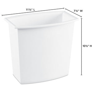 Sterilite 2 Gallon/7.6 Liter Rectangular Vanity Wastebasket Assorted- White, Black