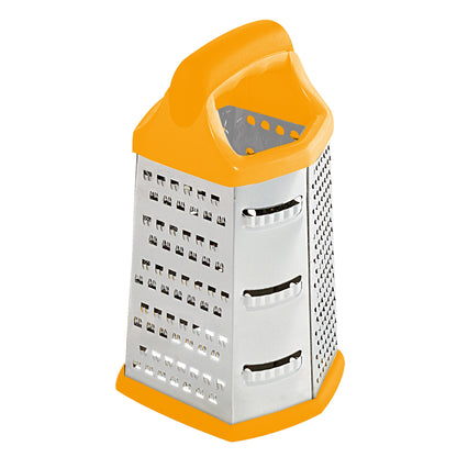 Home Basics 6 Sided Stainless Steel Cheese Grater - Orange
