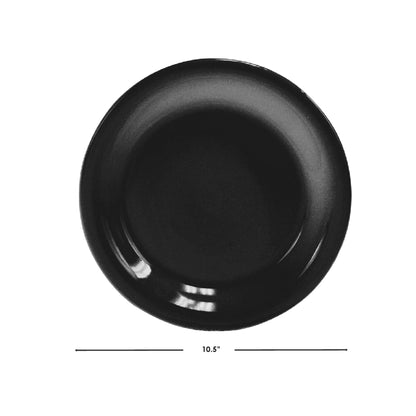 10.5" Ceramic Dinner Plate, Black