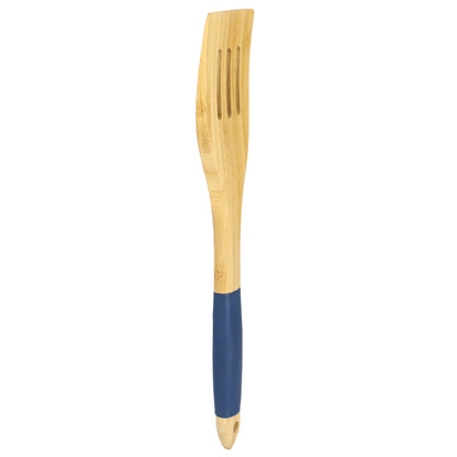 Michael Graves Design Slotted Bamboo Spatula with Indigo Silicone Handle