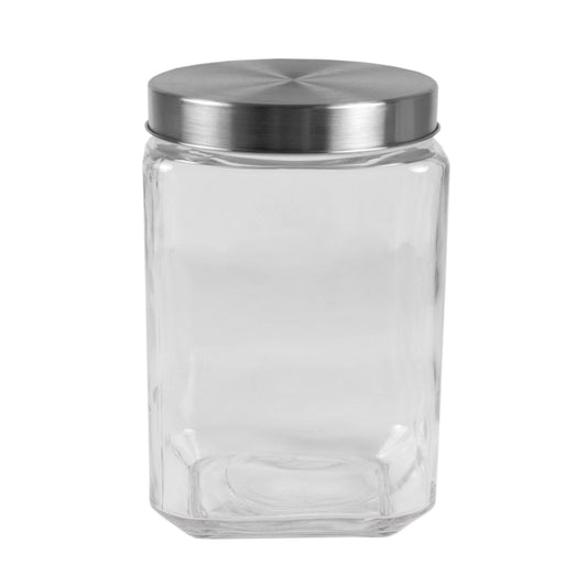 12 Wholesale Home Basics Crystal 3 Piece Square Food Storage Containers  With Locking Lids, (18.59 Oz) - at 