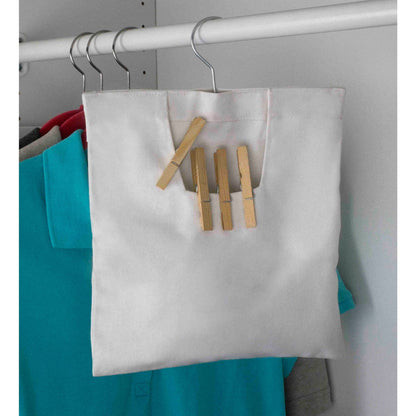 Canvas Clothespin Bag with Heavy Duty Steel Hook