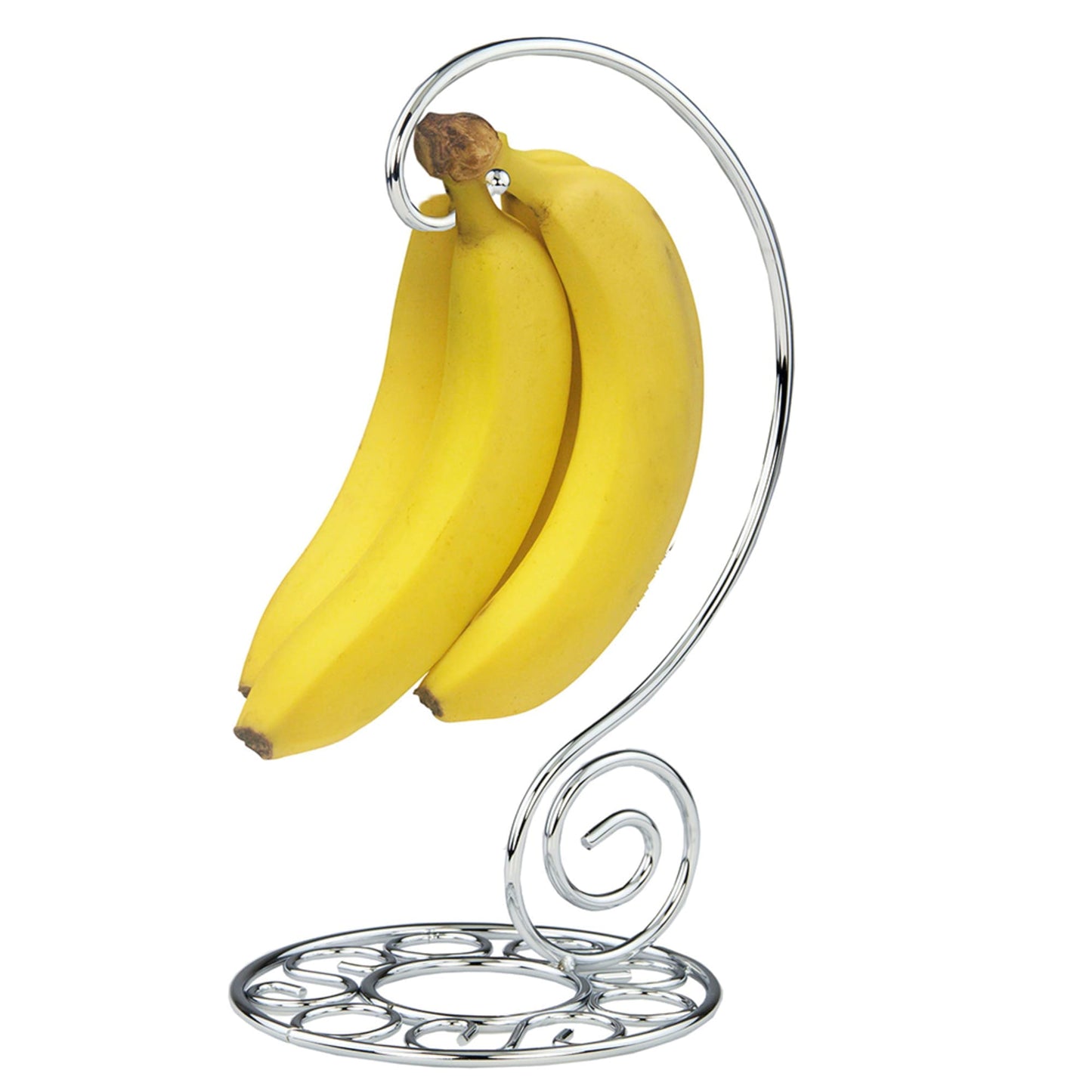 Chrome Plated Steel Scroll Collection Banana Holder