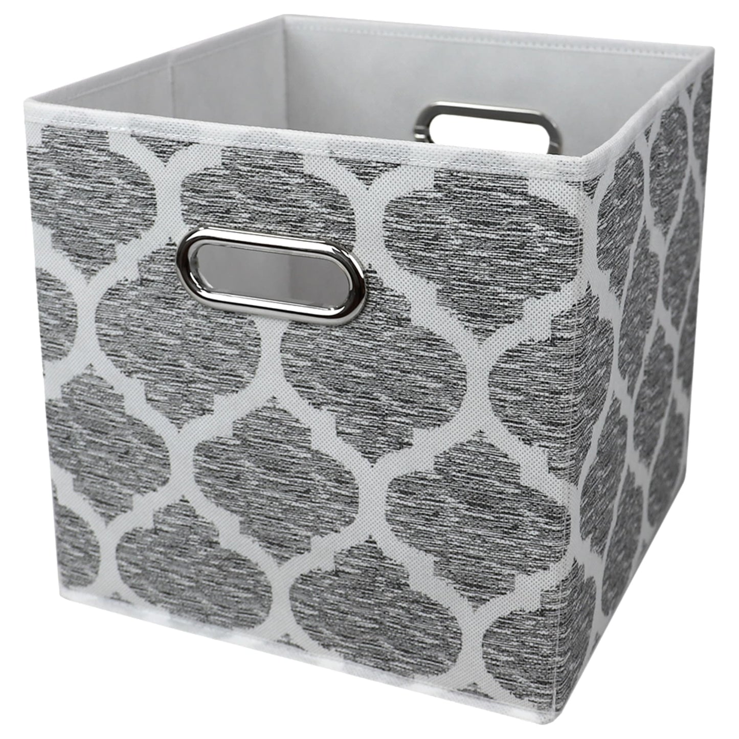 Arabesque Non-woven Collapsible Storage Cube, Grey