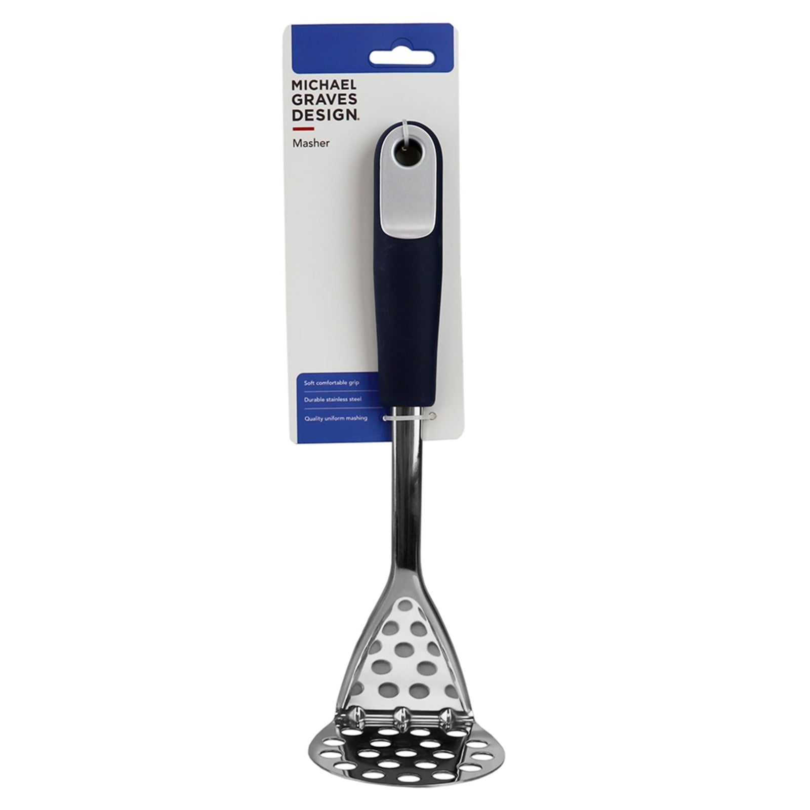 Chef Craft Stainless Steel Small Hole Hand Potato Masher - On Sale