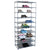 30  Pair Non-Woven Multi-Purpose Stackable Free-Standing Shoe Rack, Grey