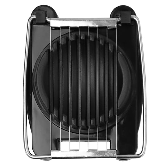 Multipurpose Stainless Steel Wire Plastic Egg Slicer, Black