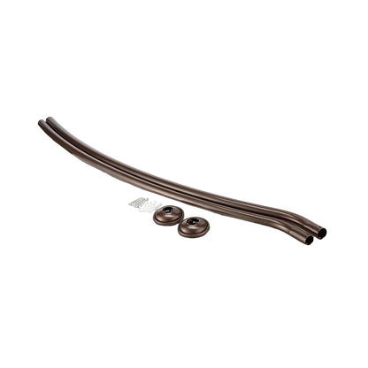 Steel Curved Shower Rod, Bronze