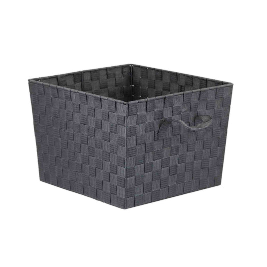 X-Large Polyester Woven Strap Open Bin, Grey