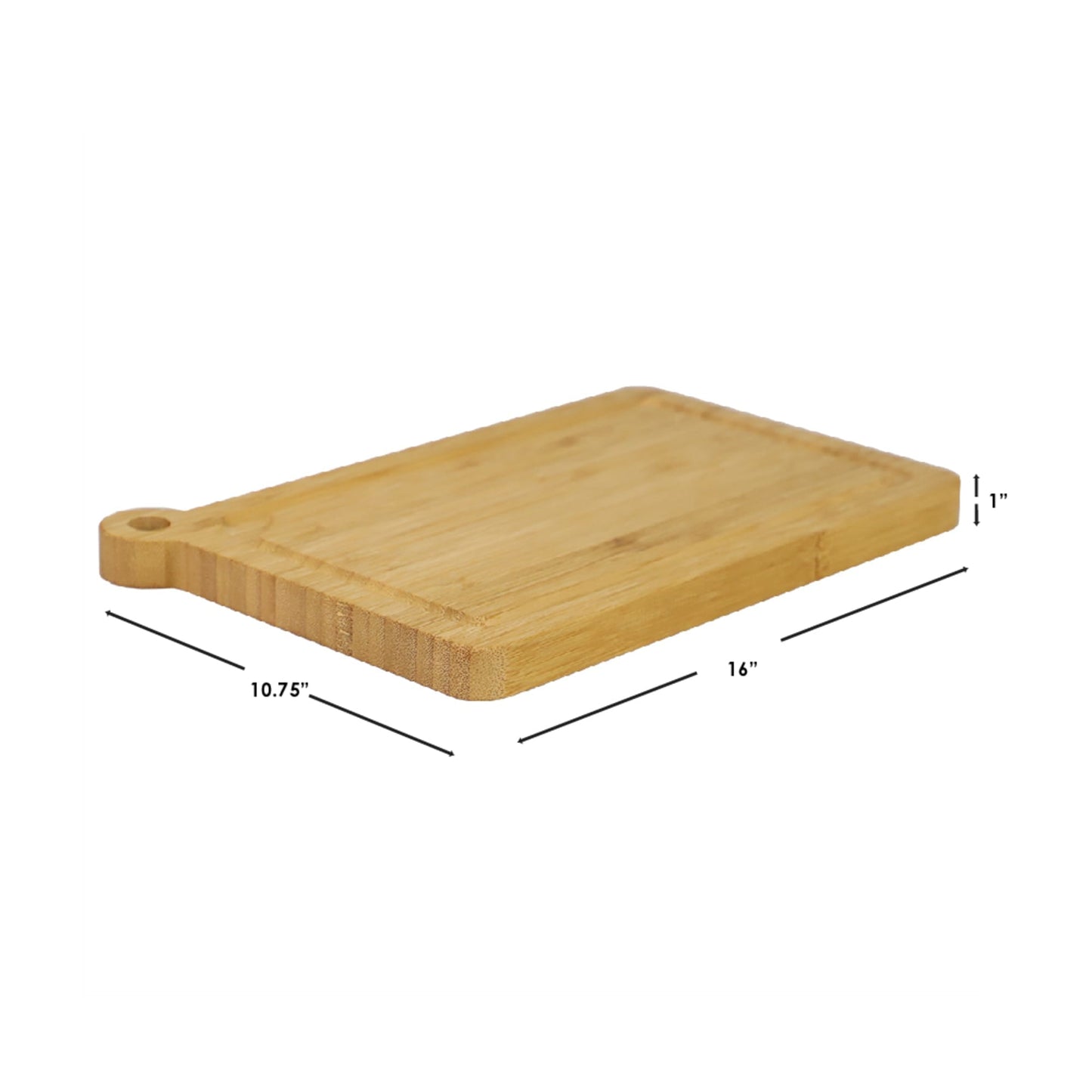 Michael Graves Design Bamboo Cutting Board with Handle, (12" x 16")