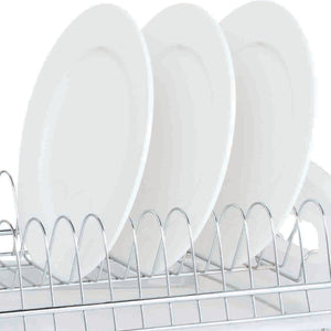 2 Tier Plastic Dish Drainer, White