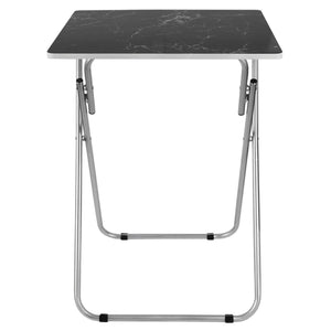 Marble Multi-Purpose Foldable Table, Black