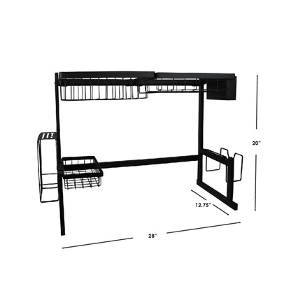 Deluxe Over the Sink Steel Kitchen Station, Black