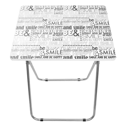 Happy Multi-Purpose Foldable Table, Black/White