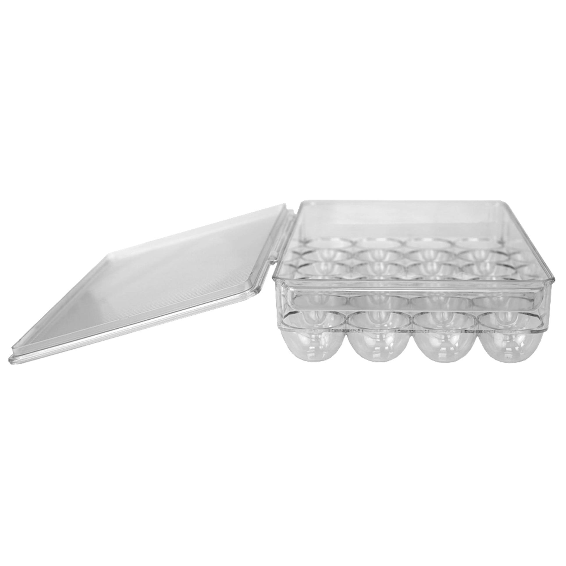 Homgreen Egg Holder,BPA Free Clear Egg Tray with Lid & buckle, PET