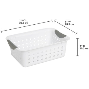 Sterilite Small Ultra™ Basket / White basket with Titanium inserts
