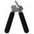 Stainless Steel Manual Handheld Can Opener with Long Smooth Grip Rubber Handles, Black
