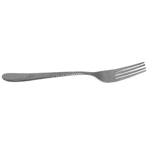 Hammered Stainless Steel Dinner Forks, (Pack of 4), Silver