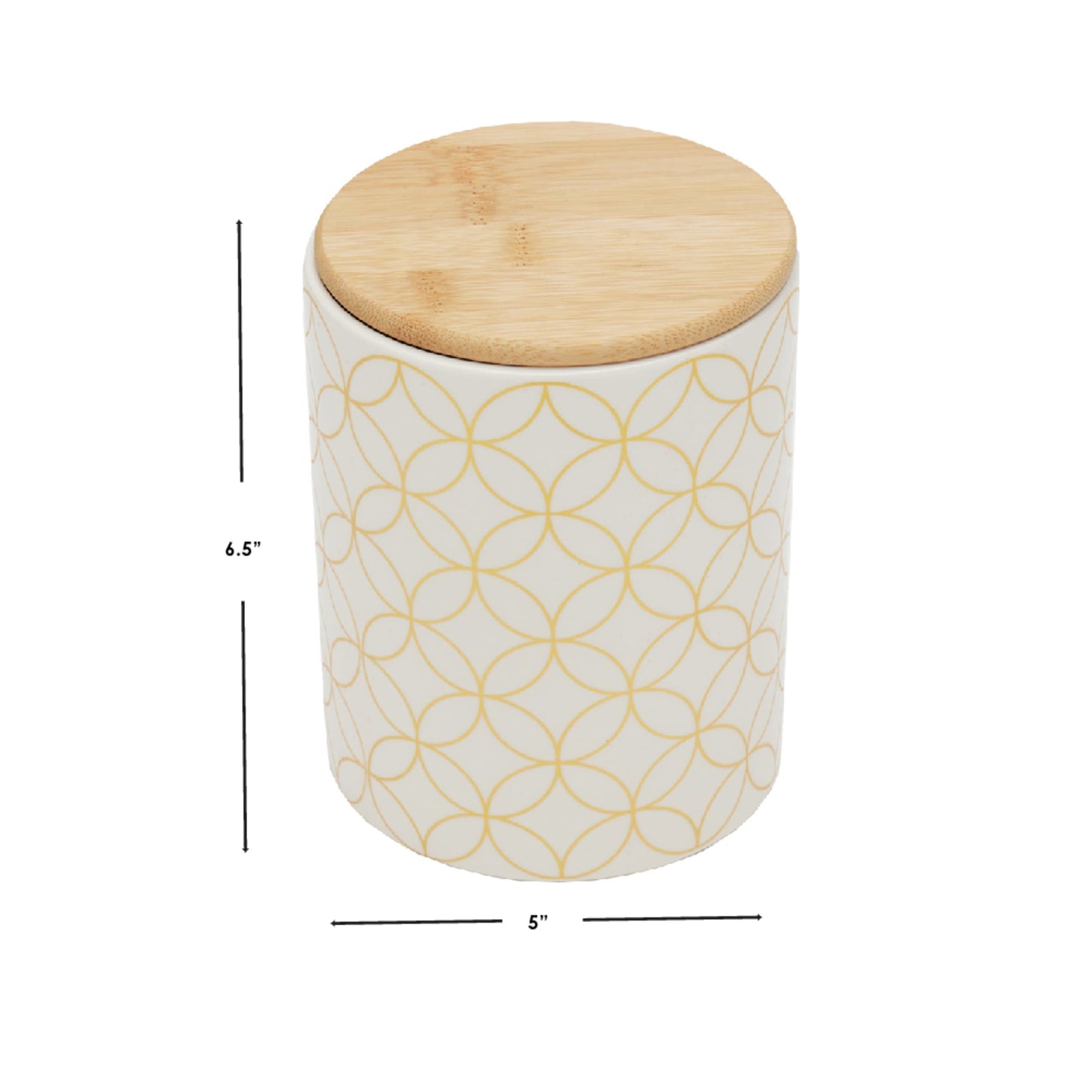 Vescia Medium Ceramic Canister with Bamboo Top