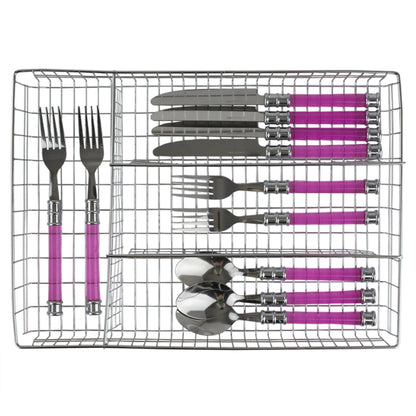 4 Section Steel Cutlery and Flatware Tray, Chrome