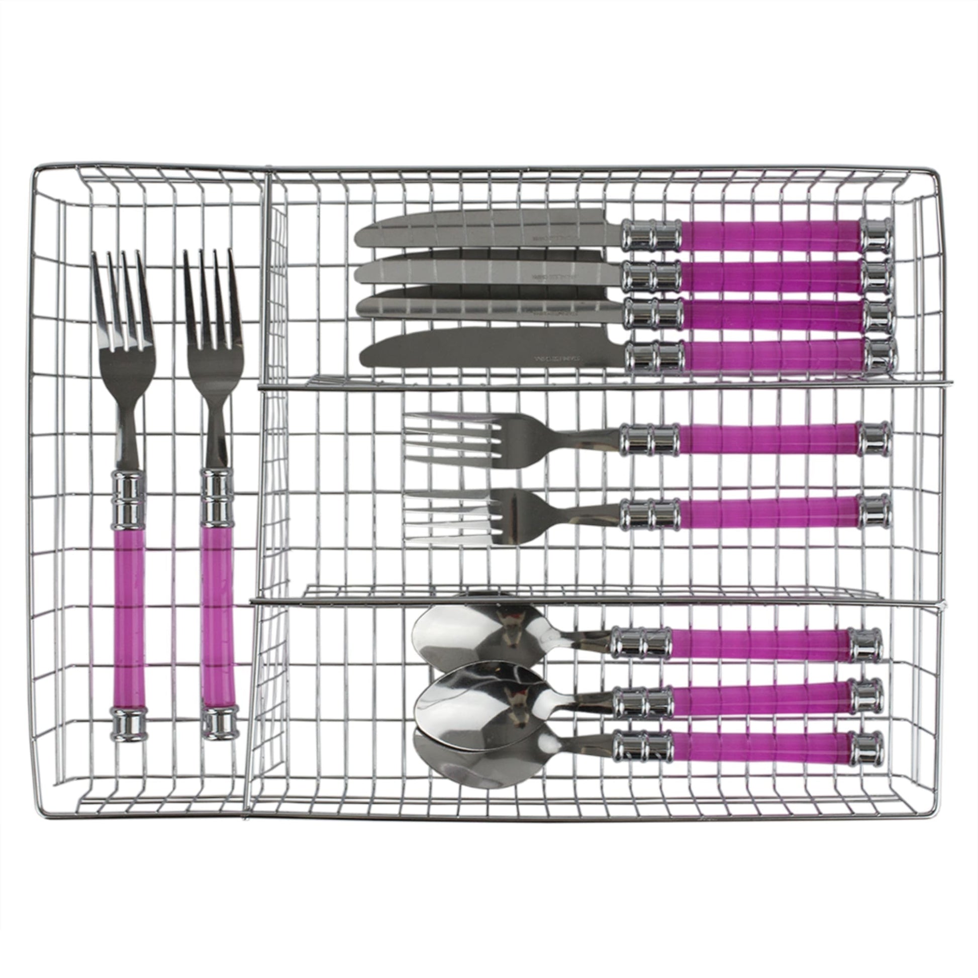 Kitchen accessories : Stainless steel cutlery tray - 4 rows