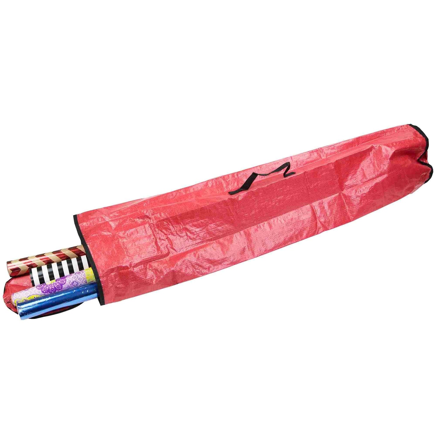 Textured PVC Christmas Wrap Organizer, Red