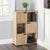 6 Cube Wood Storage Shelf with Doors, Natural