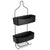 2 Tier Shower Caddy with Plastic Baskets, Black